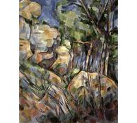 ARTXLXXBN Pinturas Famosas Pinturas Murales Cuadros Abstractos Rocce vicino alle grotte sotto lo Chateau Noir di Paul Cézanne para Decoración de Paredes 60x90cm