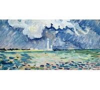 ARTXLXXBN Pinturas Famosas PóSter Arte Pared Moderno Pintura il faro di Gatteville di Paul Signac para Decoraciones del Hogar 60x90cm