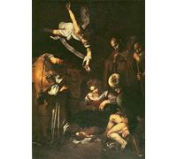 ARTXLXXBN Pinturas Famosas PóSter Arte Pared Moderno Pintura Natività con Santi e San Lorenzo di Merisi Caravaggio para Decoraciones del Hogar 60x90cm