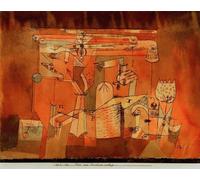ARTXLXXBN Pinturas Famosas PóSter Arte Pared Moderno Pintura Piano di una fabbrica di macchinari di Paul Klee para Decoraciones del Hogar 60x90cm