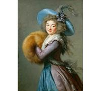 ARTXLXXBN Pinturas Famosas PóSter Arte Pared Moderno Pintura Ritratto di Madame Molé Raymond di Louise Elisabeth Vigée Le Brun para Decoraciones del Hogar 60x90cm