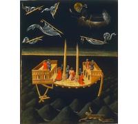 ARTXLXXBN Pinturas Famosas PóSter Arte Pared Moderno Pintura San Nicola da Tolentino che salva un naufragio di Di Paolo para Decoraciones del Hogar 60x90cm