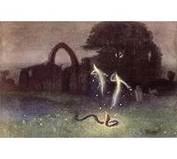 ARTXLXXBN Pinturas Famosas PóSter De Lienzo CláSicas Poster Fuoco fatuo e serpente di Hermann Hendrich para la Decoración de la Sala de Estar 60x90cm