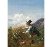 ARTXLXXBN Pinturas Famosas PóSter De Lienzo CláSicas Poster Il botanico del cacciatore di Carl Spitzweg para la Decoración de la Sala de Estar 60x90cm