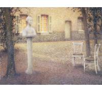 ARTXLXXBN Pinturas Famosas PóSter De Lienzo CláSicas Poster il busto nel giardino al crepuscolo di Henri Eugene Augustin Le Sidaner para la Decoración de la Sala de Estar 60x90cm