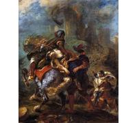 ARTXLXXBN Pinturas Famosas PóSter De Lienzo CláSicas Poster il rapimento di Rebecca Eugene Delacroix para la Decoración de la Sala de Estar 60x90cm