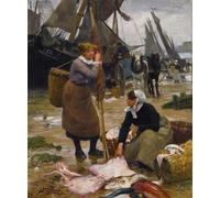ARTXLXXBN Pinturas Famosas PóSter De Lienzo CláSicas Poster L'arrivo Dei Pescherecci Gabriel Gilbert para la Decoración de la Sala de Estar 60x90cm