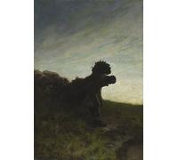 ARTXLXXBN Pinturas Famosas PóSter De Lienzo CláSicas Poster Lultima Fatica Del Giorno l'ultima fatica del giorno di Giovann Segantini para la Decoración de la Sala de Estar 60x90cm