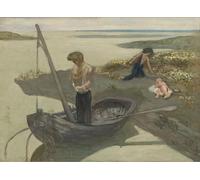 ARTXLXXBN Pinturas Famosas PóSter De Lienzo CláSicas Poster per il povero pescatore di Pierre Puvis De Chavannes para la Decoración de la Sala de Estar 60x90cm