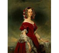 ARTXLXXBN Pinturas Famosas PóSter De Lienzo CláSicas Poster Ritratto di Luisa d'Orleans Regina dei Belgi di Xaver Winterhalter para la Decoración de la Sala de Estar 60x90cm