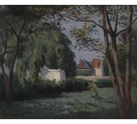 ARTXLXXBN Pinturas Famosas PóSter De Lienzo CláSicas Poster Scena di campagna con tre case e alberi di Maximilien Luce para la Decoración de la Sala de Estar 60x90cm