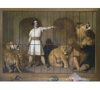 ARTXLXXBN Pinturas Murales Cuadros Abstractos Ritratto del signor Van Amburgh mentre appariva con i suoi animali nei teatri di Londra di Edwin Landseer para Decoración de Paredes 60x90cm