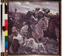 ARTXLXXBN PóSter De Lienzo CláSicas Poster La cavalcata dello zar Pietro II e della principessa ereditaria Elisabetta di Valentin Aleksandrovich Serov para la Decoración de la Sala de Estar 60x90cm
