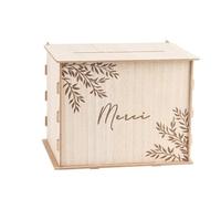 Arty Fetes Factory - urna madera gracias reutilizable, 30 x 23,5 x 23,5 cm, naturaleza