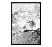 Artze Wall Art Póster abstracto de aceite 2, 21 cm de ancho x 30 cm de alto, negro/gris