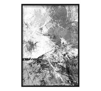 Artze Wall Art Póster abstracto de aceite 3, 21 cm de ancho x 30 cm de alto, negro/gris