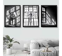 Artze Wall Art Póster de 3 piezas, 30 cm de ancho x 40 cm de altura, color blanco y negro