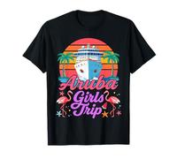 Aruba Girls Trip 2025 Flamingo Beach Besties Cruise Vacation Camiseta