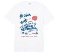 Aruba One Happy Island Caribbean Vacation Travel Souvenir Comfort Colors Adult Heavyweight T-Shirt