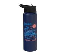 Aruba One Happy Island Caribbean Vacation Travel Souvenir Stainless Steel Insulated Water Bottle