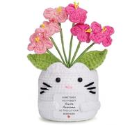 Aruigu Regalos inspiradores para mujeres, muñeca Positive Forget Me Not Crochet para mujeres, regalo de agradecimiento para familiares, amigas, mejores amigas, colegas, jefes, maestros, a veces te