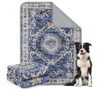 Aruiliya Almohadillas reutilizables lavables para cachorros, paquete de 2 almohadillas de entrenamiento para perros con parte inferior antideslizante, súper absorbentes y a prueba de fugas para suelo