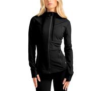 Aruki Chaqueta Deportiva Suave para Mujer, Sudadera con Capucha Ajustada de Corte Casual, Ligera, de Manga Larga con Agujeros para los Pulgares para Correr, Entrenamientos, Yoga