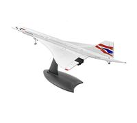 AruMinna Modelo de avión supersónico de pasajeros British Airways Concorde a escala 1:200, modelo de avión de exhibición estática de alta simulación para colección de aviación, decoración doméstica y