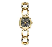 ARUNASC Reloj de Pulsera Elegantes Relojes de Pulsera for Mujer, Vintage, delicados, Cuadrados, analógicos, de Cuarzo, Resistentes al Agua, Regalo for mamá y Esposa. Digital(Gold Black)
