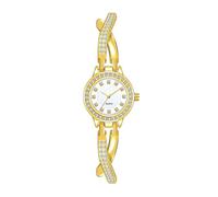 ARUNASC Reloj de Pulsera Reloj de Cuarzo Sencillo e Informal con diseño de Mariposa y Pulsera de Diamantes, Resistente al Agua, Ideal for Combinar con Vestidos. Digital(Gold)