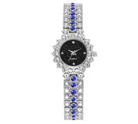 ARUNASC Reloj de Pulsera Reloj de Lujo for Mujer, con Correa de Acero y Diamantes, de Cuarzo, Elegante. Digital(BLU)