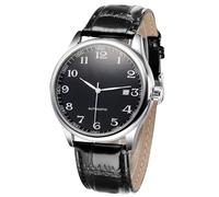 ARUNASC Reloj de Pulsera Reloj mecánico automático, Reloj Casual con Calendario, Correa de Cuero, Adecuado for Regalos de cumpleaños y festividades for Hombres. Digital(Noir)