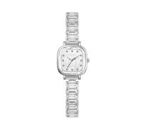 ARUNASC Reloj de Pulsera Relojes de Diamantes de Lujo for Mujer, Reloj de Cuarzo Cuadrado Delicado for Mujer, Reloj de Pulsera Minimalista Elegante e Impermeable. Digital(Silver White)
