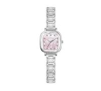 ARUNASC Reloj de Pulsera Relojes de Diamantes de Lujo for Mujer, Reloj de Cuarzo Cuadrado Delicado for Mujer, Reloj de Pulsera Minimalista Elegante e Impermeable. Digital(Silver Pink)