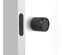 ARUNASO cerradura puerta Manija de perilla de puerta de paso Interior for puertas de pasillo de armario, pomo de puerta sin llave con cerradura de un solo lado en aleación de Zinc manillas(Noir)
