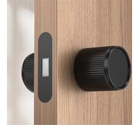 ARUNASO cerradura puerta Perilla de puerta de privacidad Interior con manija de puerta con cerradura for baño y dormitorio con perilla de cerradura con llave manillas(Noir)