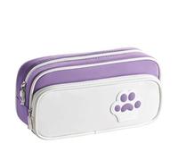 ARUNASO Estuche para lapices Estuche Bonito y Elegante de Gran Capacidad for lápices for Mujer, Organizador de bolígrafos con Forma de Pata de Gato, for la Vuelta al Cole pequeño(Lila)