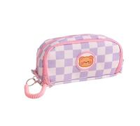 ARUNASO Estuche para lapices Estuche for lápices Resistente, Ligero y Reutilizable, con Dibujos Animados, for niños, Maquillaje, papelería y artículos de Aseo. pequeño(Lila)