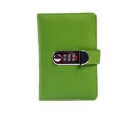 ARUNASO libreta Cuaderno A6 de 160 x 11 mm con cierre de seguridad, bloc de notas de cuero, 128 páginas, tapa dura, for hombres y mujeres, material de oficina y estudio. cuaderno(Groen)