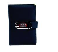 ARUNASO libreta Cuaderno A6 de 160 x 11 mm con cierre de seguridad, bloc de notas de cuero, 128 páginas, tapa dura, for hombres y mujeres, material de oficina y estudio. cuaderno(Noir)