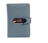 ARUNASO libreta Cuaderno A6 de 160 x 11 mm con cierre de seguridad, bloc de notas de cuero, 128 páginas, tapa dura, for hombres y mujeres, material de oficina y estudio. cuaderno(Blu)