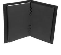 ARUNASO libreta Cuaderno de hojas sueltas A5 interiores de cartón, bloc de notas con líneas horizontales for el trabajo, la escuela y la toma de notas for estudiantes. cuaderno(Noir)