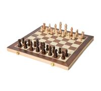 ARUNASO Madera ajedrez Tablero de ajedrez magnético for Adultos y niños, de Madera, Plegable, portátil, con Ranuras for Guardar Piezas. niños(39.5 * 19.7cm)