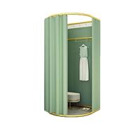 ARUNASO vestuarios Probador portátil de Suelo, vestidor móvil, vestidor Plegable, protección de la privacidad Compatible with Tiendas de Ropa, Compras probadores(BLU,85x80cm)