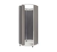 ARUNASO vestuarios Tienda de Ropa, probador Independiente, vestidor Desmontable, vestidor Temporal con Ruedas, Ahorro de Espacio probadores(Silver Gray,90 * 200cm)