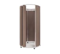 ARUNASO vestuarios Tienda de Ropa, probador Independiente, vestidor Desmontable, vestidor Temporal con Ruedas, Ahorro de Espacio probadores(Milk Tea,90 * 200cm)