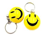 ARUNDEL SERVICES EU 2 x llavero cara ácida vieja escuela emoji feliz amarillo Y bola de billar .8. deportivo hecho de mini bola de billar. Musica house 90s amigos fiesta llavero
