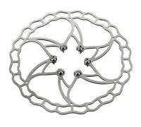 ARUPMN 09 Freno de Disco MTB Mountain Road Bike Rotor Inoxidable 140MM 160MM 180MM 203mm 6 Pernos Rotor(180mm Silver)