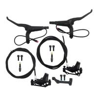 ARUPMN Freno de Disco hidráulico 4 pistones para Patinete, Disco de Aceite para Bicicleta Plegable de montaña, montado en Izquierda y Derecha, 140, 160, 180(Y5ZS-1 180MM)