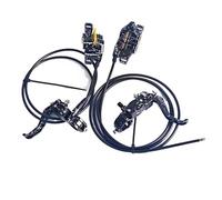 ARUPMN Kit de Freno de Disco hidráulico para Bicicleta de FV4-L, con rotores de 180mm, Pinzas de presión de Aceite de 4 pistones de Aluminio, Palanca Radial(FV4-L BW)